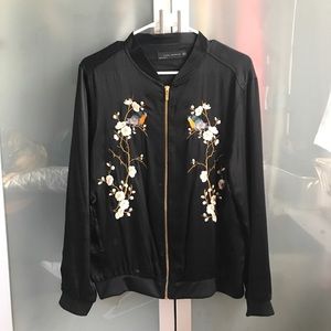 ZARA embroidered bomber jacket